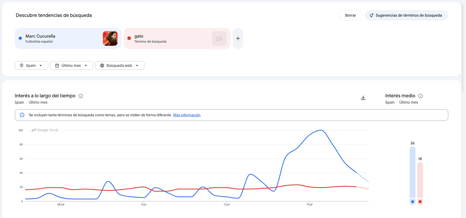 Gato Cucurella Analisis SEO tendencia